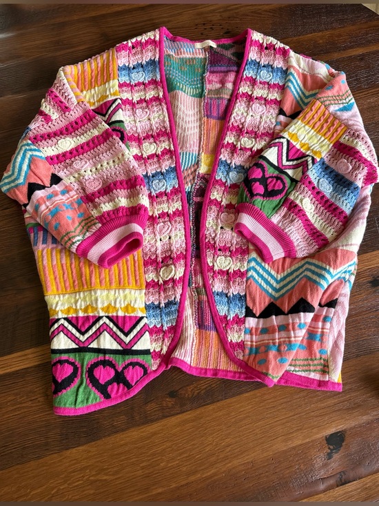 Pilcro Sweaters - Anthropologie PILCRO Patchwork Cardigan Sweater, Colorful,Fun,Oversized One Size